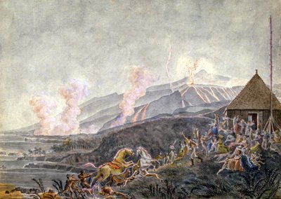Pánico durante la erupción del Piton de la Fournaise de Genevieve Sophie Marie Adele Patu de Rosemont