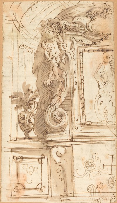 Un marco esculpido elaboradamente de Genoese 17th Century