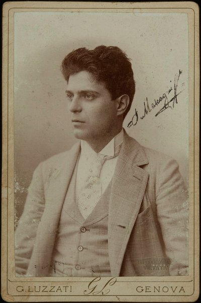 Retrato del Compositor Pietro Mascagni de Genova . Photo studio Luzzati