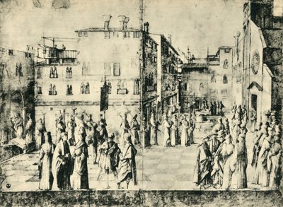 Procesión en Venecia, mediados-finales del siglo XV, 1943 de Gentile Bellini
