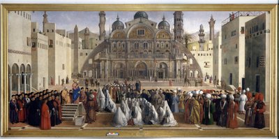 Sermón de San Marcos en una plaza de Alejandría de Egipto, 1504-07 de Gentile Bellini