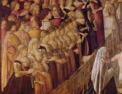 El Milagro de la Cruz en el Puente de San Lorenzo (detalle) de Gentile Bellini