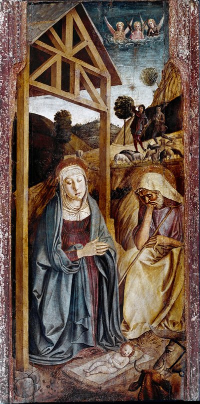 Tríptico de la natividad: panel central de Gentile Bellini
