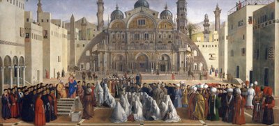 San Marcos predicando en Alejandría, Egipto de Gentile and Giovanni Bellini