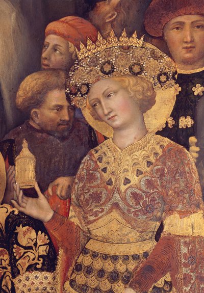 Adoración de los Magos (detalle del rey) de Gentile da Fabriano