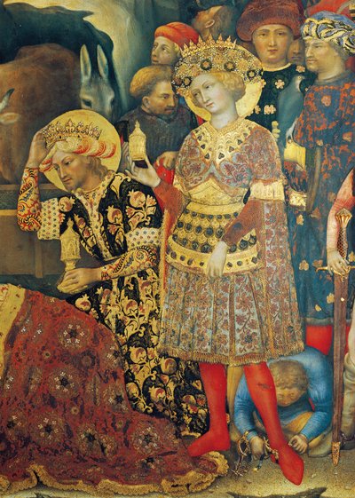Adoración de los Magos (detalle de los reyes) de Gentile da Fabriano
