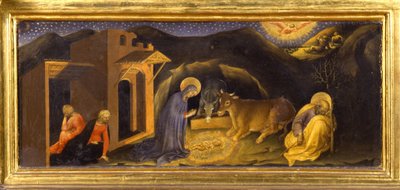Natividad (Predela de la Adoración de los Magos, Pala Strozzi) de Gentile da Fabriano