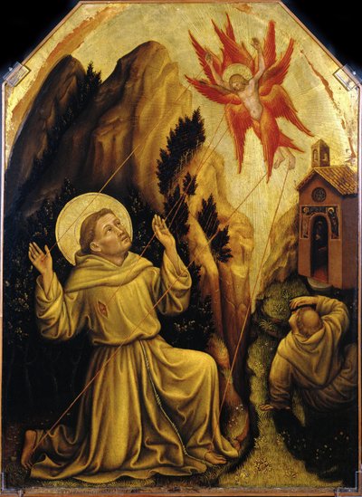 San Francisco recibiendo los estigmas de Gentile da Fabriano