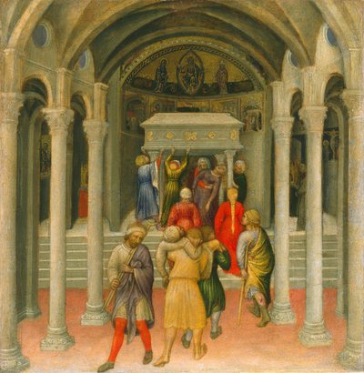 Los Lisiados y Enfermos Curados en la Tumba de San Nicolás, 1425 de Gentile da Fabriano