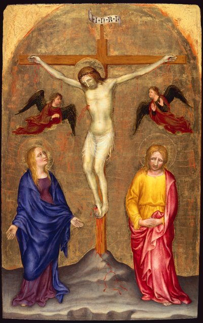 La crucifixión de Gentile da Fabriano