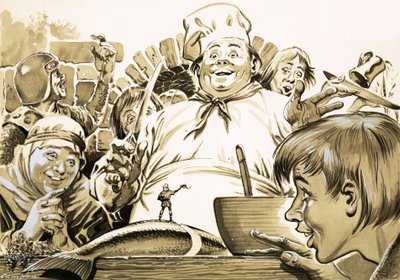 Ilustración de "Pulgarcito" de los hermanos Grimm de Geoff Campion
