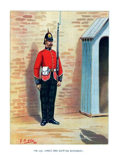 El 25º Regimiento de los Kings Own Scottish Borderers, c1890 de Geoffrey Douglas Giles