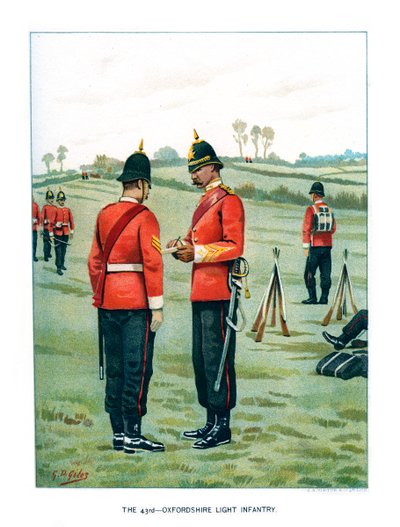 La 43ª Infantería Ligera de Oxfordshire, c1890 de Geoffrey Douglas Giles