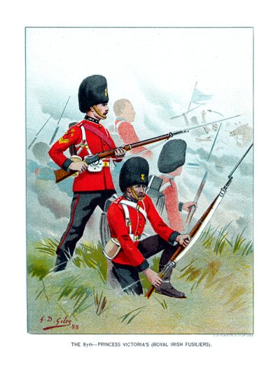 El 87º Fusileros Reales Irlandeses de la Princesa Victoria, c. 1890 de Geoffrey Douglas Giles