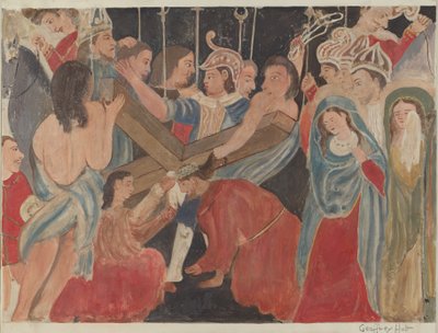 Estación de la Cruz No. 6: Verónica presta servicio a Jesús de Geoffrey Holt