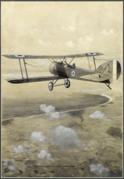 Un Sopwith dando el "salto de longitud de Geoffrey Watson