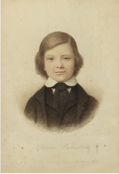 Anton Rubinstein a la edad de 12 años de Geoffroy Alphonse Chocarne