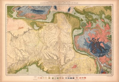 Atlas geológico y geográfico de Colorado y partes del territorio adyacente de Geological And Geographical Survey Of The Territories
