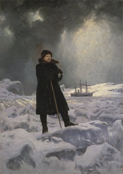 Retrato del barón Adolf Erik Nordenskioeld, explorador del Ártico de Georg  Rosen