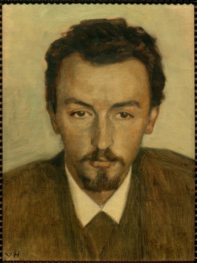 Retrato del pintor Vilhelm Hammershøi de Georg Nicolai Achen