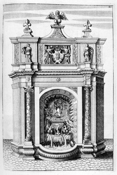Diseño de fuente, 1664 de Georg Andreas Bockler