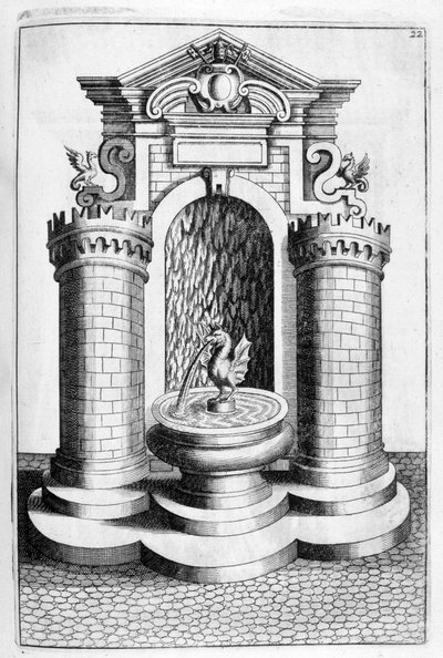 Diseño de fuente, 1664 de Georg Andreas Bockler