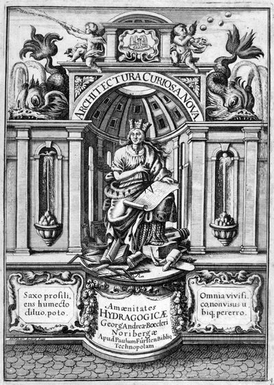 Portada de Architectura Curiosa Nova, 1664 de Georg Andreas Bockler