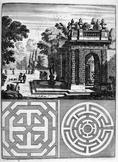 Diseño de casa y jardín, 1664 de Georg Andreas Bockler