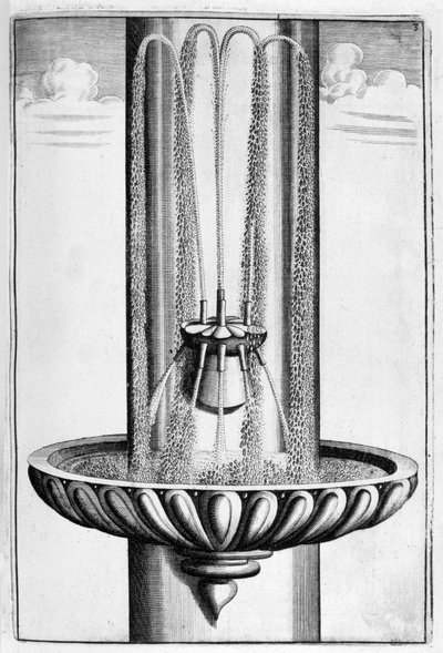 Diseño de fuente ornamental, 1664 de Georg Andreas Bockler