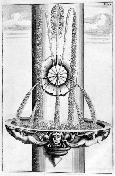 Diseño de fuente ornamental, 1664 de Georg Andreas Bockler