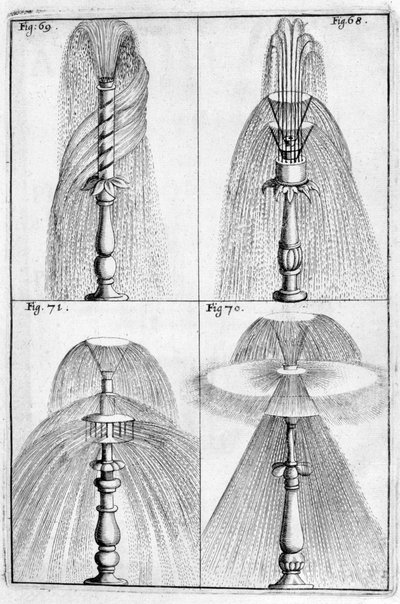 Diseño de fuente ornamental, 1664 de Georg Andreas Bockler