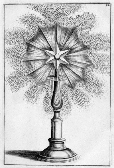 Diseño de fuente ornamental en forma de estrella, 1664 de Georg Andreas Bockler