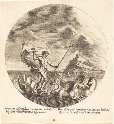 Deucalión y Pirra en el Parnaso de Georg Andreas Wolfgang the Elder
