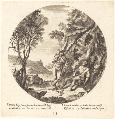 Mercurio adormeciendo a Argos de Georg Andreas Wolfgang the Elder