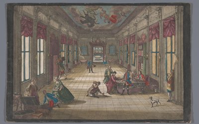 El hijo pródigo recibe su herencia Abtheilung des verlohrnen Sohnes mit seinem Vatter (título sobre el objeto) de Georg Balthasar Probst (possibly)
