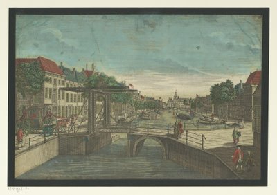 Vista de la Bierkade en La Haya de Georg Balthasar Probst (possibly)