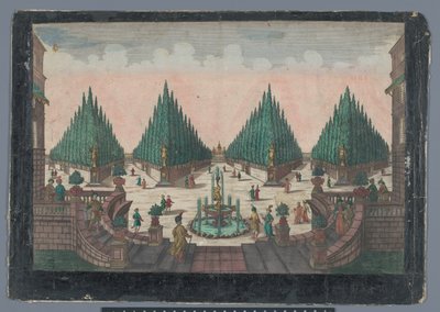 Vista de un jardín de cipreses en Constantinopla Prospect des Cypresses Gartens de Georg Balthasar Probst (possibly)