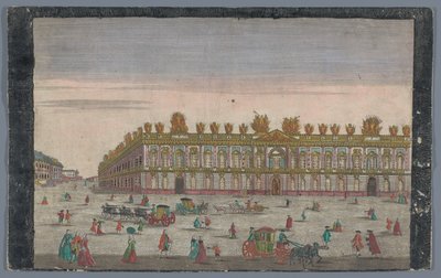 Nombre del arsenal en Berlinijn Perspectiva de la Real Arsenales, contra el Cron.Prinzl. Palacio en Berlín de Georg Balthasar Probst (possibly)