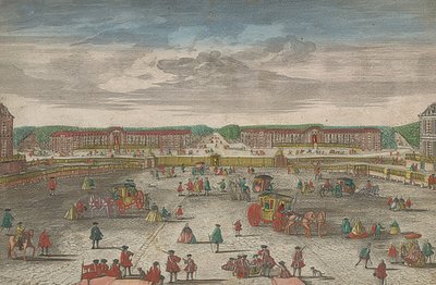 Vista de los establos del Palacio de Versalles de Georg Balthasar Probst