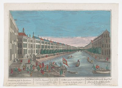 Ver en el Herengracht en Amsterdam El Herren Graben de Spiegel Strasse mira hacia el Leidischer Graben en Amsterdam (título sobre el objeto) Ámsterdam (título de la serie) de Georg Balthasar Probst