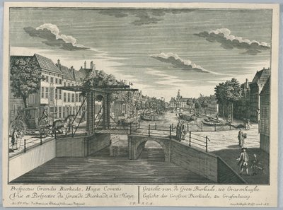 Vista de la Gran Bierkade, La Haya de Georg Balthasar Probst