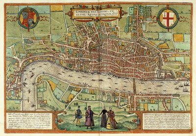 Una vista de Londres, 1613 de Georg Braun