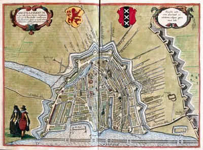Amsterdam, Países Bajos - en "Civitates Orbis Terrarum" de Georg Braun, Colonia 1617 de Georg Braun