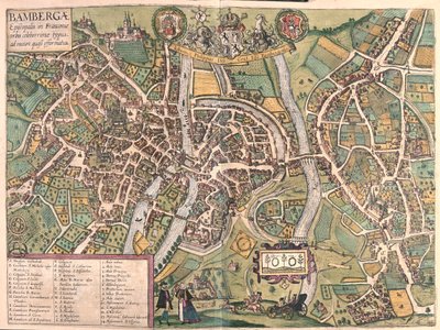 Bambergen, Alemania - en "Civitates Orbis Terrarum" de Georg Braun, Colonia 1617 de Georg Braun