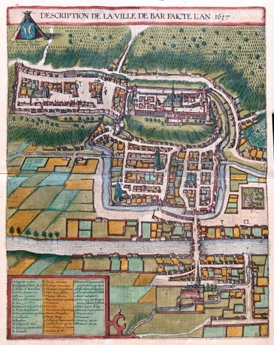 Bar le Duc, Francia - en "Civitates Orbis Terrarum" de Georg Braun, Colonia 1617 de Georg Braun