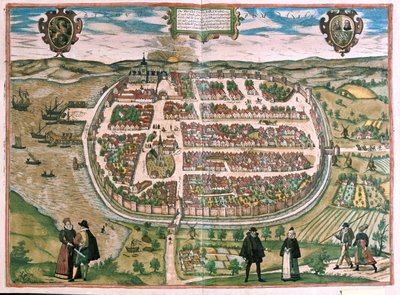 Barth en Pomerania, Alemania - en "Civitates Orbis Terrarum" de Georg Braun, Colonia 1617 de Georg Braun