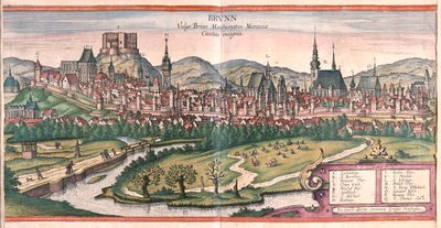 Brno (Moravia), República Checa - en "Civitates Orbis Terrarum" de Georg Braun, Colonia 1617 de Georg Braun