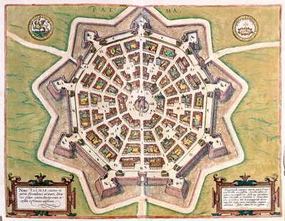 Catania con el monte Etna de fondo, Italia- en "Civitates Orbis Terrarum" de Georg Braun, Colonia de Georg Braun