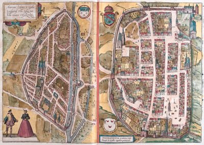 Chartres, Francia, en "Civitates Orbis Terrarum" de Georg Braun, Colonia 1617, de Georg Braun