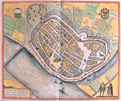 Deventer, Países Bajos - en "Civitates Orbis Terrarum" de Georg Braun, Colonia 1617 de Georg Braun